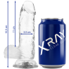 Xray clear dildo realista transparente 15.5cm x 3.5cm - 1