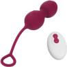 Armony - blossoms pesas vaginales vibrador control remoto 10 vibraciones rojo oscuro - 1