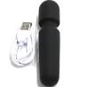 Minimasajeador Armony YourMagic negro de silicona, con el cable de carga USB