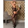 Bodystocking negro Subblime de espaldas, en un salón