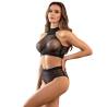 Subblime - h3499 bodystocking conjunto de rejilla con brillantes negro talla única - 3