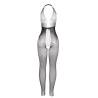 Bodystocking Espalda Abierta Negro Subblime, la prenda sola, de espaldas