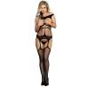 Subblime - 951900 bodystocking crotchless de rejilla con copa y hombros abiertos negro talla única - 1