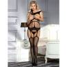 Subblime - 951900 bodystocking crotchless de rejilla con copa y hombros abiertos negro talla única - 6