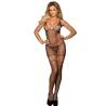 Bodystocking Brillante con Medias Subblime, de frente con las manos en la cintura