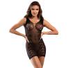 Subblime - 952167 bodystocking de rejilla corto elstico negro talla única - 1