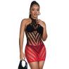 Subblime - 952242 bodystocking de rejilla elstico degradado rojo y negro talla única - 1