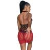 Subblime - 952242 bodystocking de rejilla elstico degradado rojo y negro talla única - 2