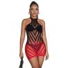 Subblime - 952242 bodystocking de rejilla elstico degradado rojo y negro talla única - 3