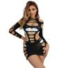 Subblime - 952266 bodystocking de rejilla elstico manga larga negro talla única - 1