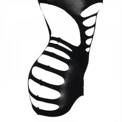 Subblime - 952266 bodystocking de rejilla elstico manga larga negro talla única Subblime - 952266 bodystocking de rejilla elstico manga larga negro talla única