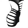 Subblime - 952266 bodystocking de rejilla elstico manga larga negro talla única - 5