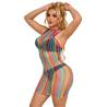 Subblime - 952341 bodystocking de rejilla arcoiris talla única - 3