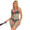 Subblime - 952341 bodystocking de rejilla arcoiris talla única - 5