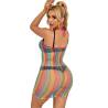 Subblime - 952341 bodystocking de rejilla arcoiris talla única - 6