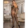 Bodystocking Hombros al Aire Negro Subblime, de lado en interior