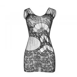 Subblime - 951771 bodystocking largo espalda abierta de rejilla negro talla única Subblime - 951771 bodystocking largo espalda abierta de rejilla negro talla única