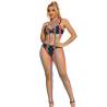 Subblime - 952358 bodystocking de rejilla cuello halter arcoiris talla única - 4
