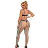 Subblime - 952358 bodystocking de rejilla cuello halter arcoiris talla única - 6