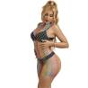 Subblime - 952433 bodystocking de rejilla sin mangas con cuello alto arcoiris talla única - 4