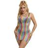 Subblime - 952457 bodystocking de rejilla sin mangas con hombros descubiertos arcoiris talla única - 1