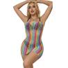 Subblime - 952457 bodystocking de rejilla sin mangas con hombros descubiertos arcoiris talla única - 3