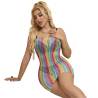 Subblime - 952457 bodystocking de rejilla sin mangas con hombros descubiertos arcoiris talla única - 6