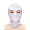 Pasamontañas blanco con ojos Fetish & Fashion, puesto sobre un maniquí