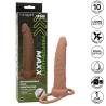 Performance Maxx Rechargeable Dual Penetrator moreno junto a su caja