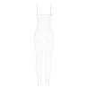 Bodystocking Blanco con Lazos Abierto Subblime, en blanco, la prenda sola, de espaldas