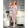 Bodystocking de rosas Subblime en un dormitorio, de lado