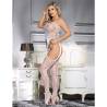 Bodystocking blanco Subblime de lado, en un dormitorio