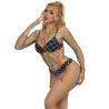 Subblime - 952426 bodystocking de rejilla manga larga arcoiris talla única - 1