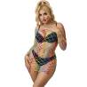 Subblime - 952426 bodystocking de rejilla manga larga arcoiris talla única - 4
