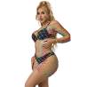 Subblime - 952426 bodystocking de rejilla manga larga arcoiris talla única - 5