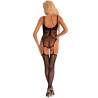 Bodystocking efecto liguero Livco Corsetti Imrama, modelo de espaldas