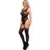 Bodystocking con liguero Livco Corsetti Ottanita, modelo de lado