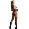 Subblime - 952174 bodystocking de rejilla con guantes y diamantes negro talla única - 2