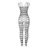 Subblime - 951696 bodystocking crotchless de rejilla con tiras en hombros negro talla única - 5