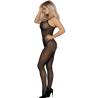 Bodystocking Negro Elástico Abierto Subblime, de lado