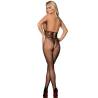 Subblime - 951849 bodystocking de rejilla copa abierta y cuello halter negro talla única - 3