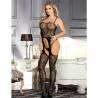Bodystocking negro con medias Subblime en un dormitorio