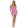 Subblime - 952471 bodystocking de rejilla rosa talla única - 1