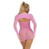 Subblime - 952471 bodystocking de rejilla rosa talla única - 2
