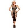 Vestido Largo de Rejilla Negro Subblime Talla Única, de frente
