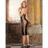 Vestido Largo de Rejilla Negro Subblime Talla Única, de espaldas en interior