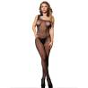 Subblime - 952037 bodystocking de rejilla de un hombro con diamantes negro talla única - 1