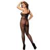 Subblime - 952037 bodystocking de rejilla de un hombro con diamantes negro talla única - 2