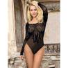 Subblime - 952051 bodystocking de rejilla con manga larga y hombros descubiertos negro talla única - 4