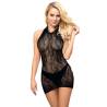 Subblime - 952075 vestido corto de rejilla con espalda descubierta y detalle de corazón negro talla única - 1